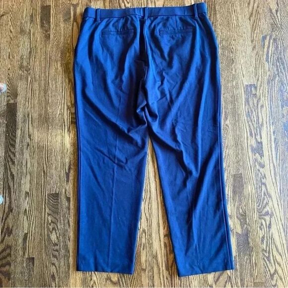 J. Jill Ponte Welt-Pockets Slim Leg Pants large navy blue large pull on elastic - Picture 5 of 9